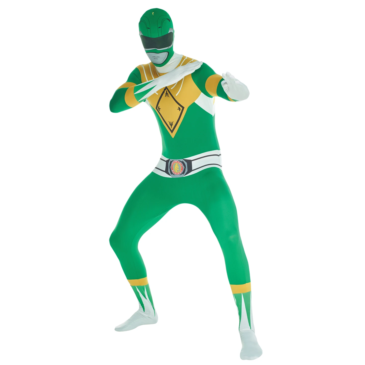Costume Power Ranger Verde Adulto 4 Costume Power Ranger Verde Adulto - immagine 2