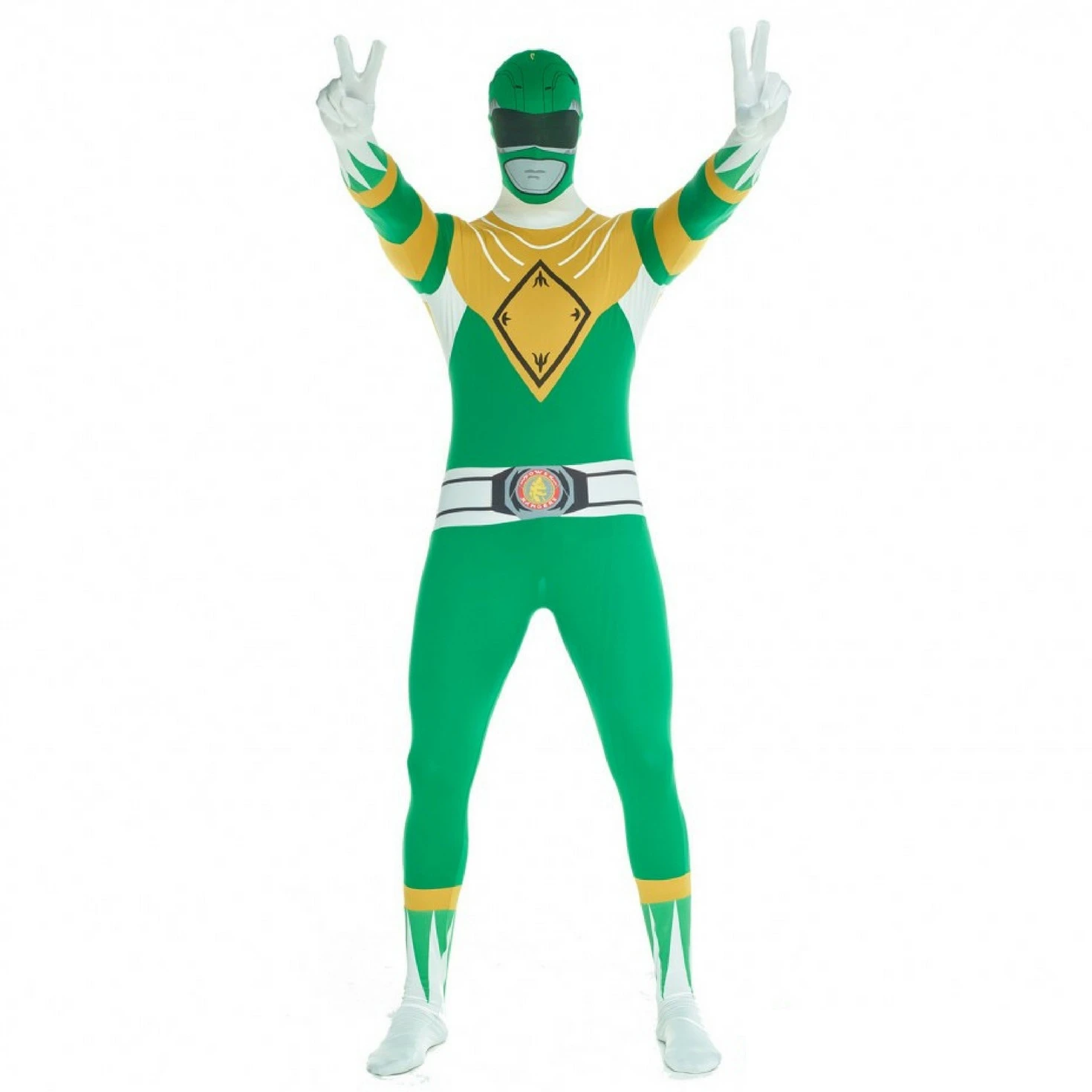 Costume Power Ranger Verde Adulto 5 Costume Power Ranger Verde Adulto - immagine 3