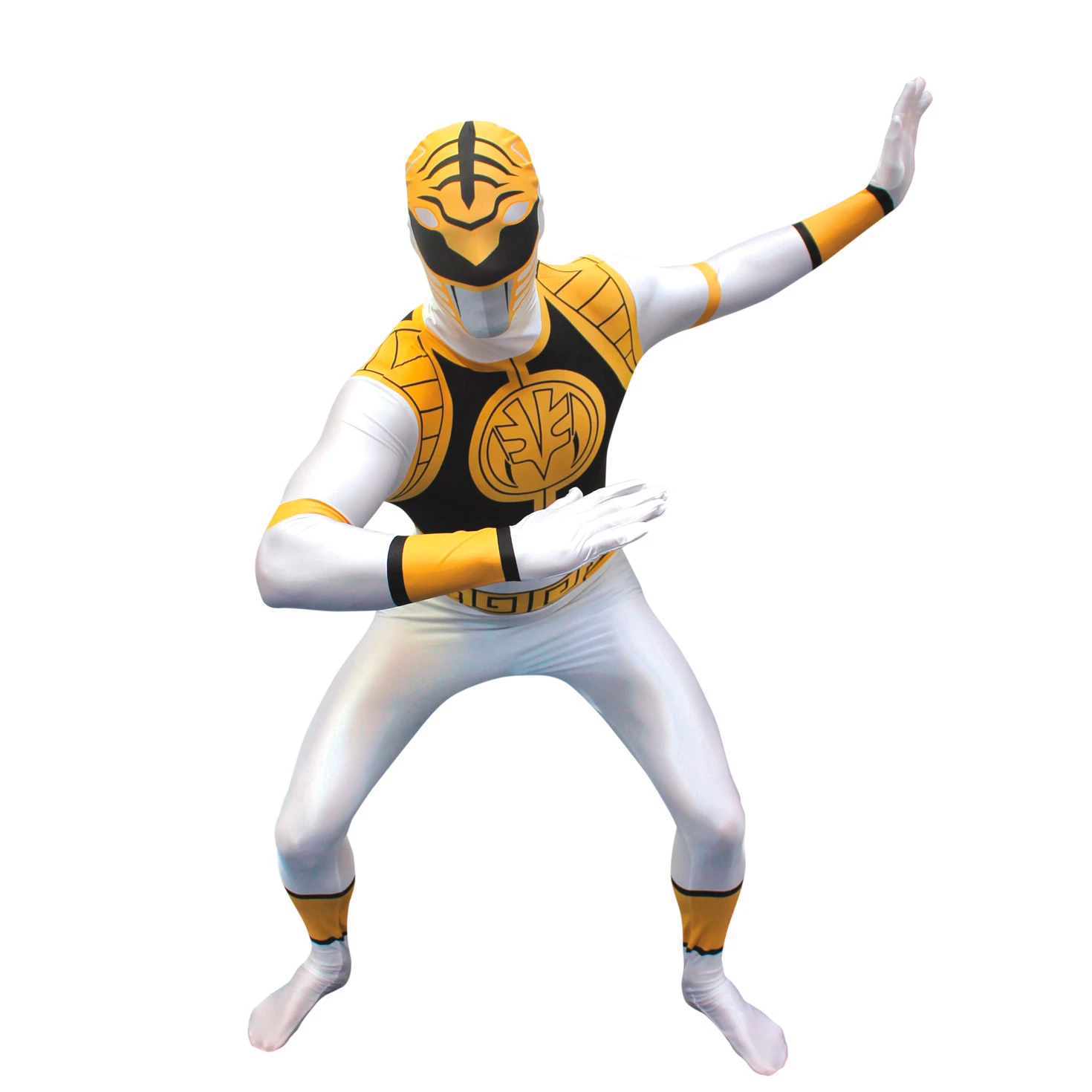 Costume Power Ranger Bianco Adulto 3 Costume Power Ranger Bianco Adulto