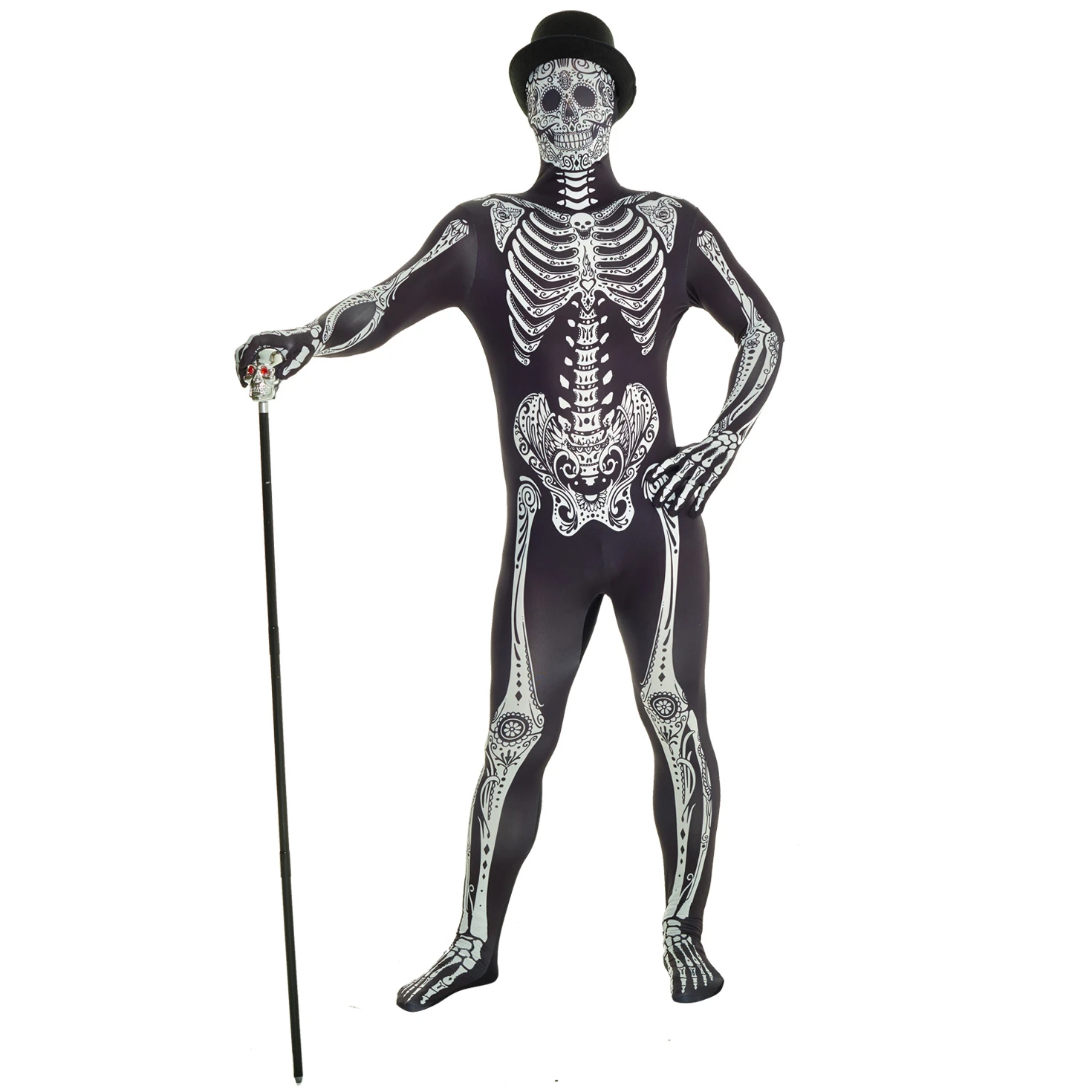 Costume Scheletro Dia De Los Muertos Adulti 3 Costume Scheletro Dia De Los Muertos Adulti