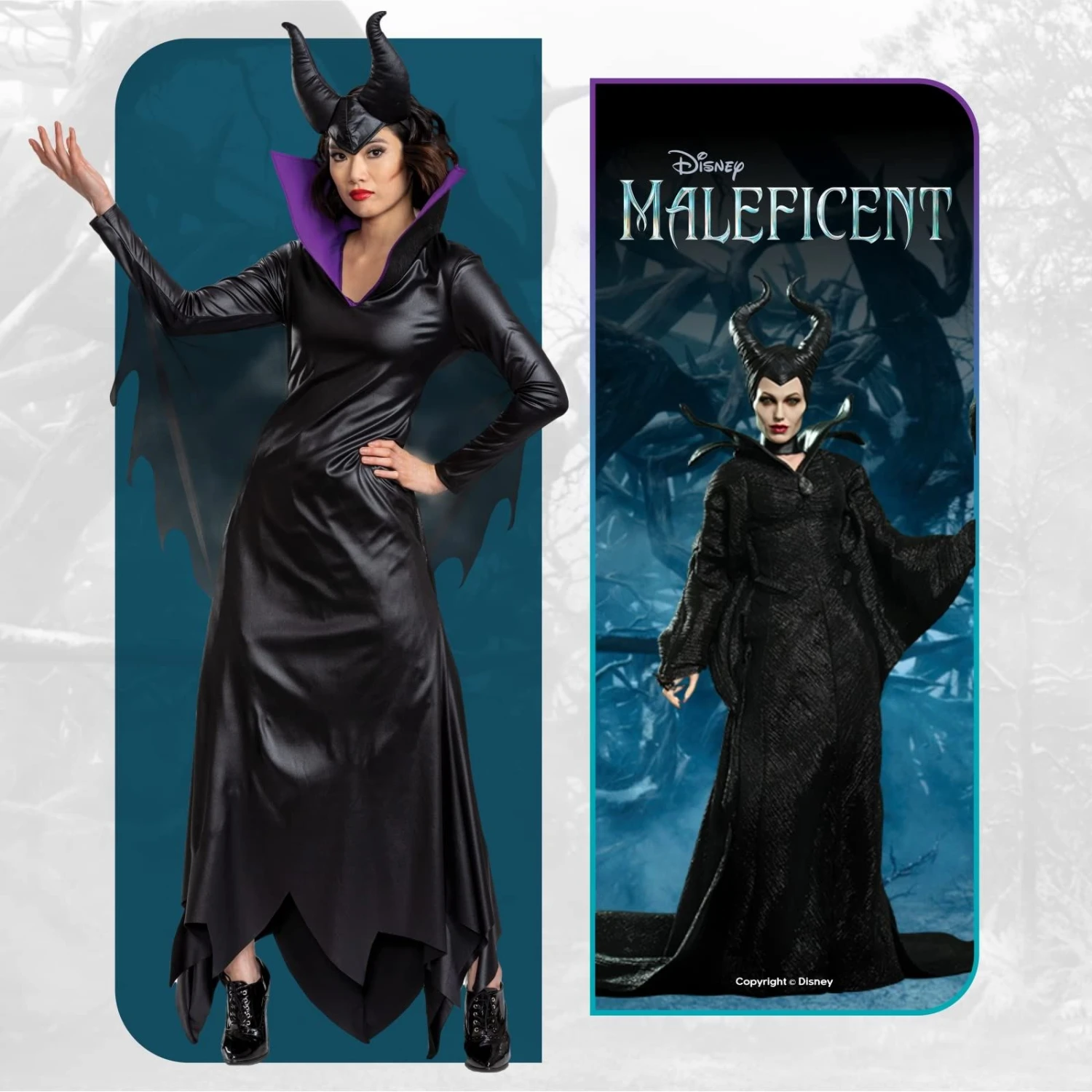 Costume Maleficient Donna Classico 6 Costume Maleficient Donna Classico - immagine 4