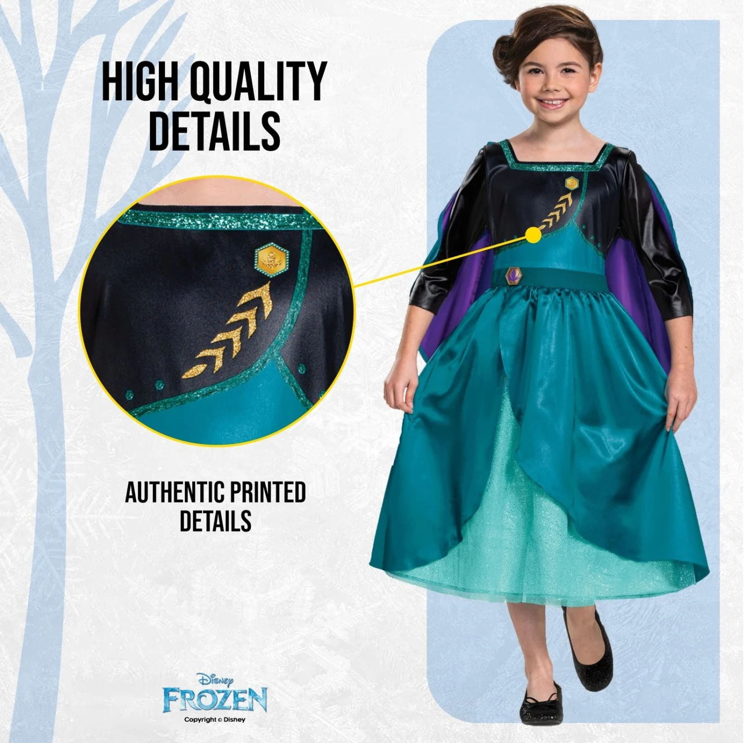 Costume Anna Viandante Frozen 2 Classico Bambina 4 Costume Anna Viandante Frozen 2 Classico Bambina - immagine 2