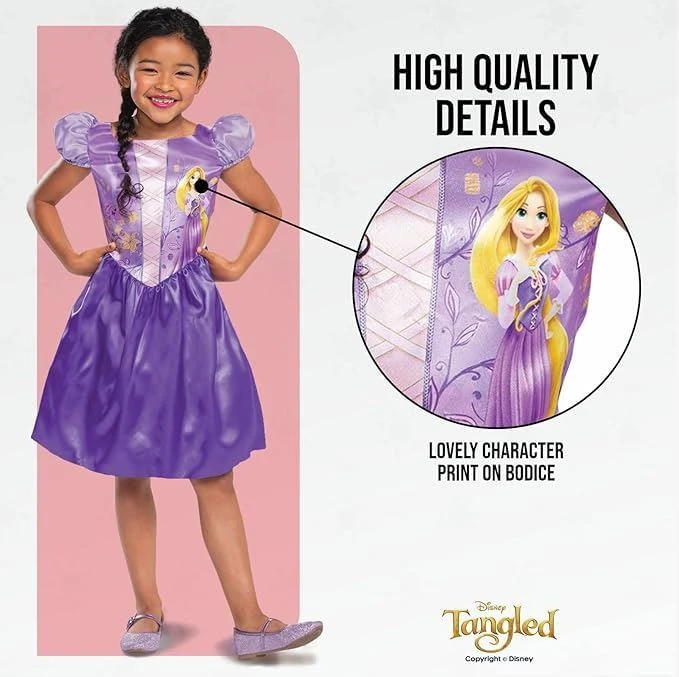 Vestito Rapunzel Standard Bambina 5 Vestito Rapunzel Standard Bambina - immagine 3