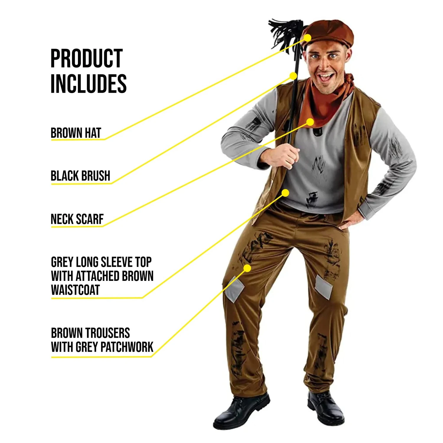 Costume Spazzacamino Uomo 4 Costume Spazzacamino Uomo - immagine 2