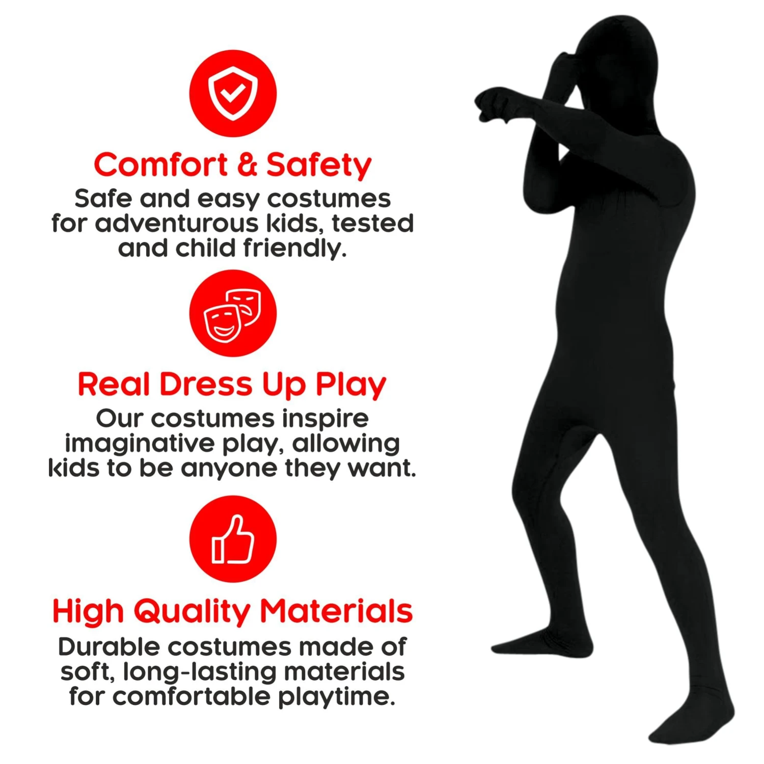 Morphsuit Nera Bambini 5 Morphsuit Nera Bambini - immagine 3