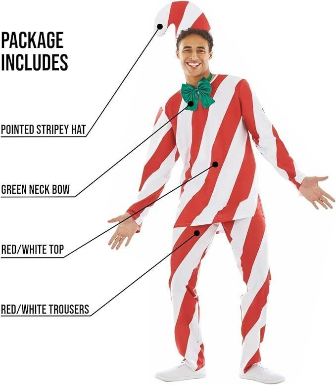 Costume Bastoncino Di Zucchero Adulti 4 Costume Bastoncino Di Zucchero Adulti - immagine 2