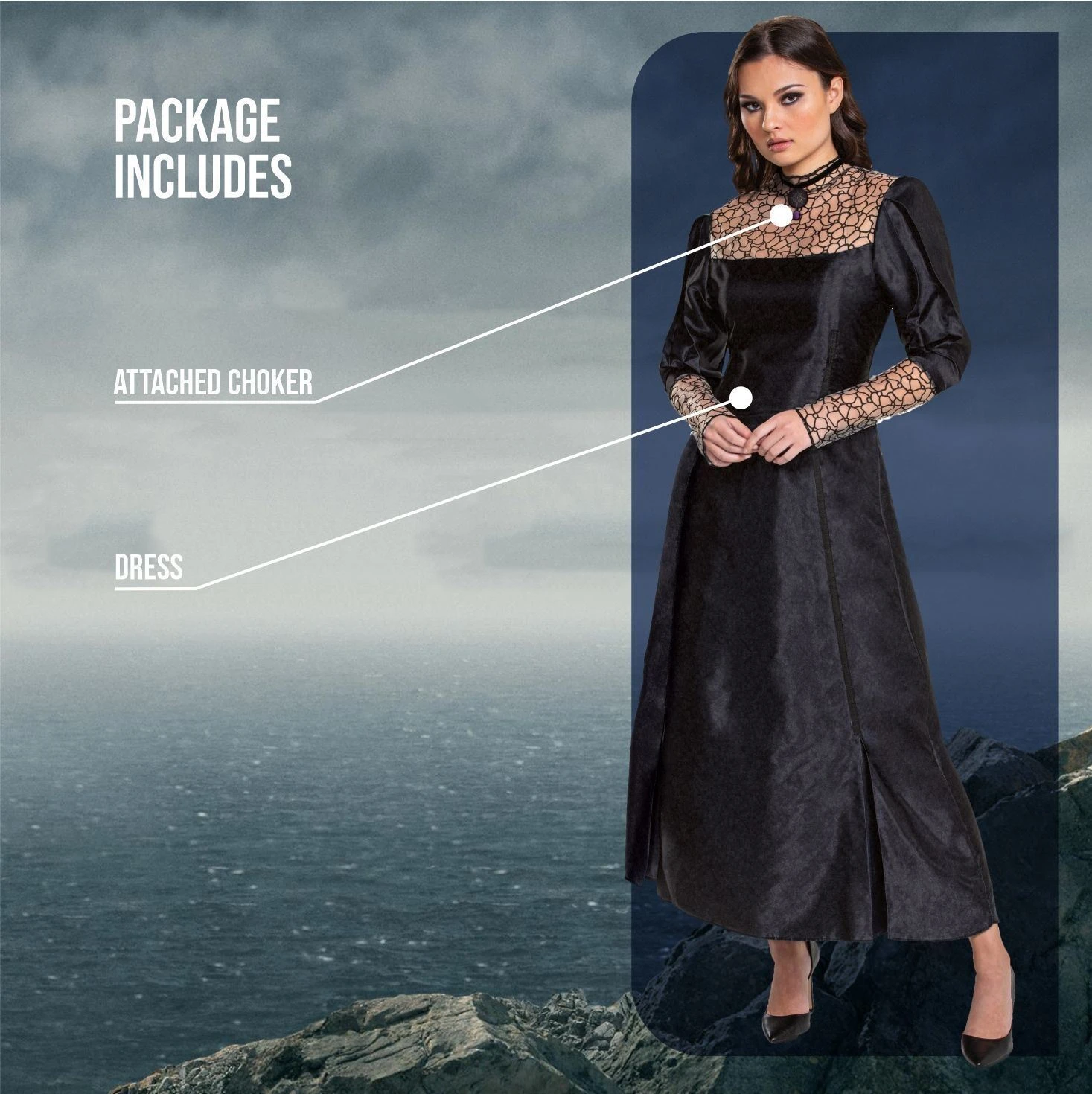 Costume Yennefer The Witcher Classico 4 Costume Yennefer The Witcher Classico - immagine 2