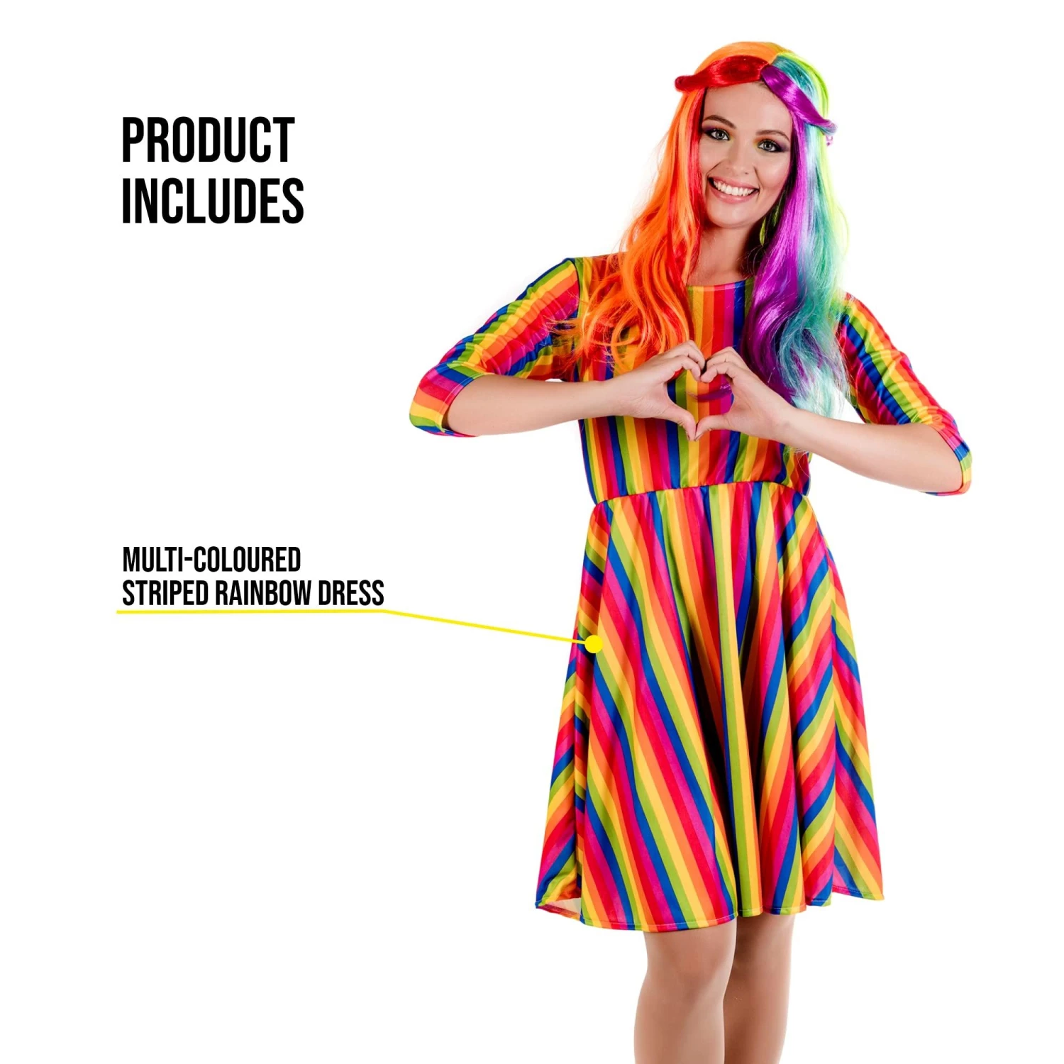 Vestito Arcobaleno Donna 4 Vestito Arcobaleno Donna - immagine 2