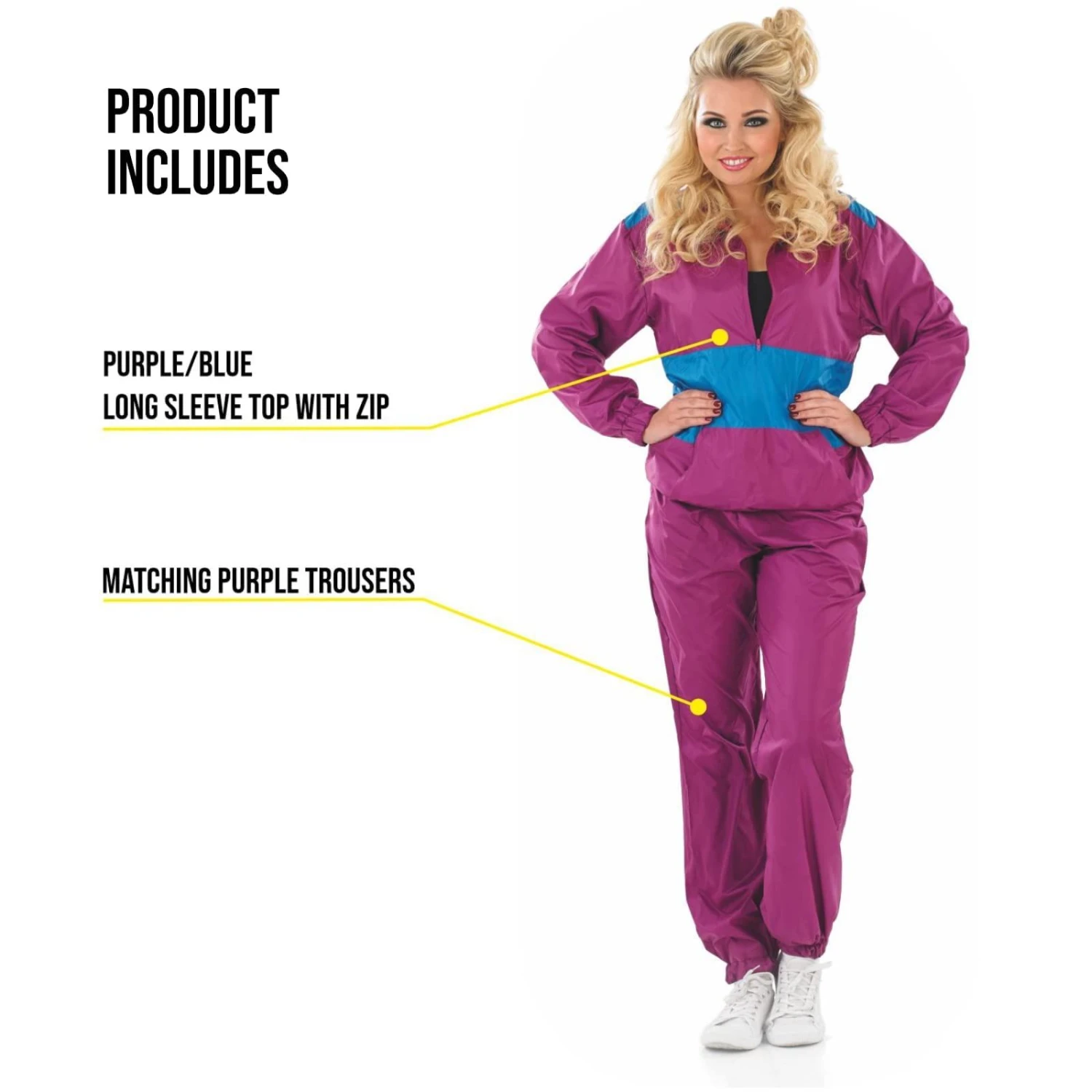 Women's Shell Suit Costume 4 Women's Shell Suit Costume - immagine 2