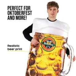 Mens Beer Glass Tabard Costume 16 Mens Beer Glass Tabard Costume -Vendite Morphsuits beer costume beer stein tabard 11