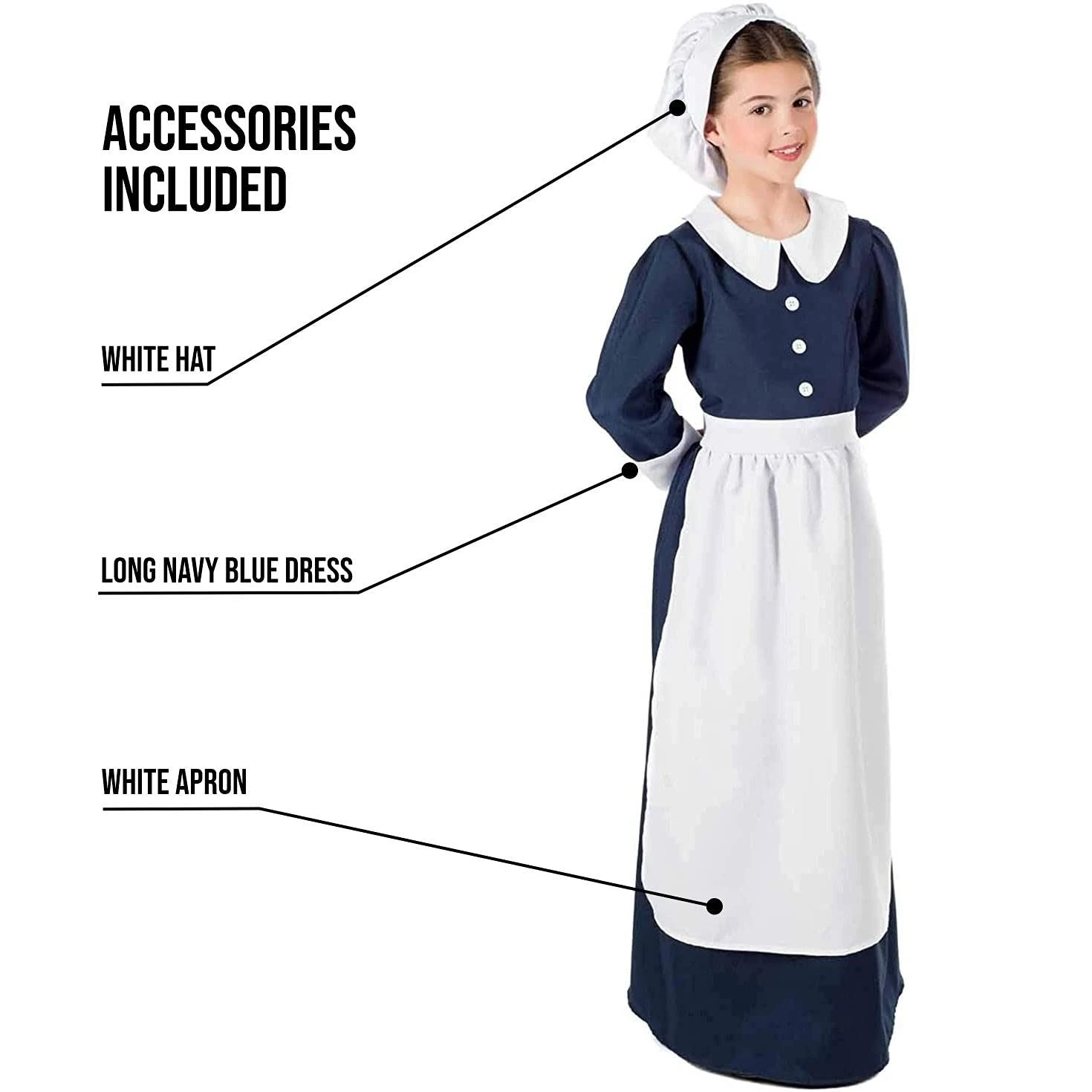 Costume Infermiera Vittoriana Bambina 4 Costume Infermiera Vittoriana Bambina - immagine 2