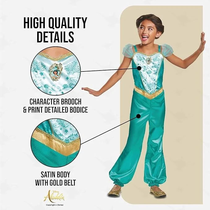 Costume Jasmine Classico Bambina 5 Costume Jasmine Classico Bambina - immagine 3