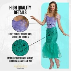 Costume Ariel Classico Donna 9 Costume Ariel Classico Donna -Vendite Morphsuits dis140729 03 min