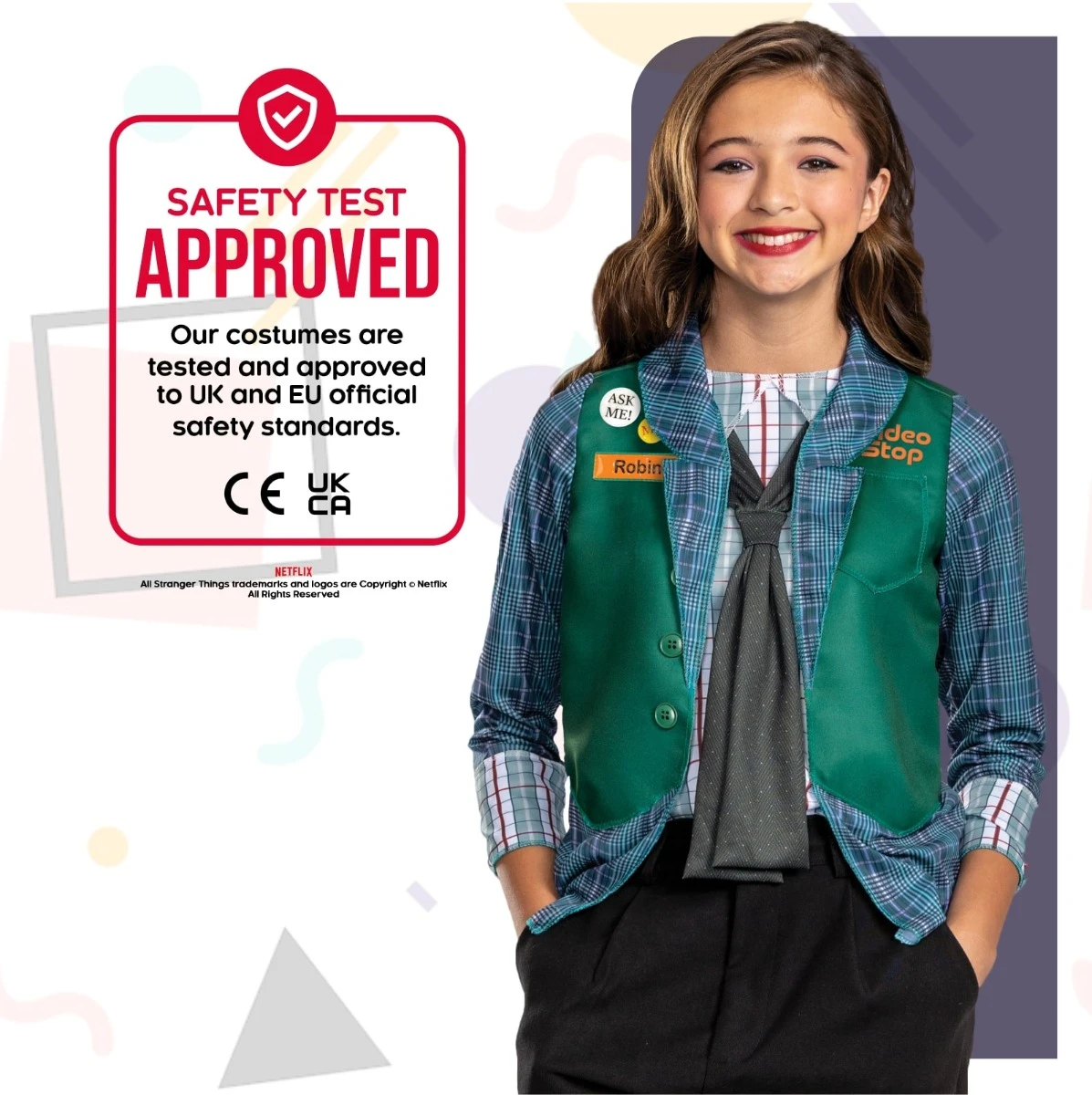 Kids Robin Video Stop Stranger Things Costume 7 Kids Robin Video Stop Stranger Things Costume - immagine 5