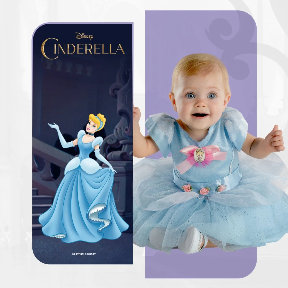 Kids Disney Cinderella Classic Infant Costume 6 Kids Disney Cinderella Classic Infant Costume - immagine 4