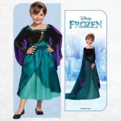 Costume Anna Regina Frozen 2 Deluxe Plus Bambina 11 Costume Anna Regina Frozen 2 Deluxe Plus Bambina -Vendite Morphsuits disk140079 queen anna deluxe kids feature 01 min