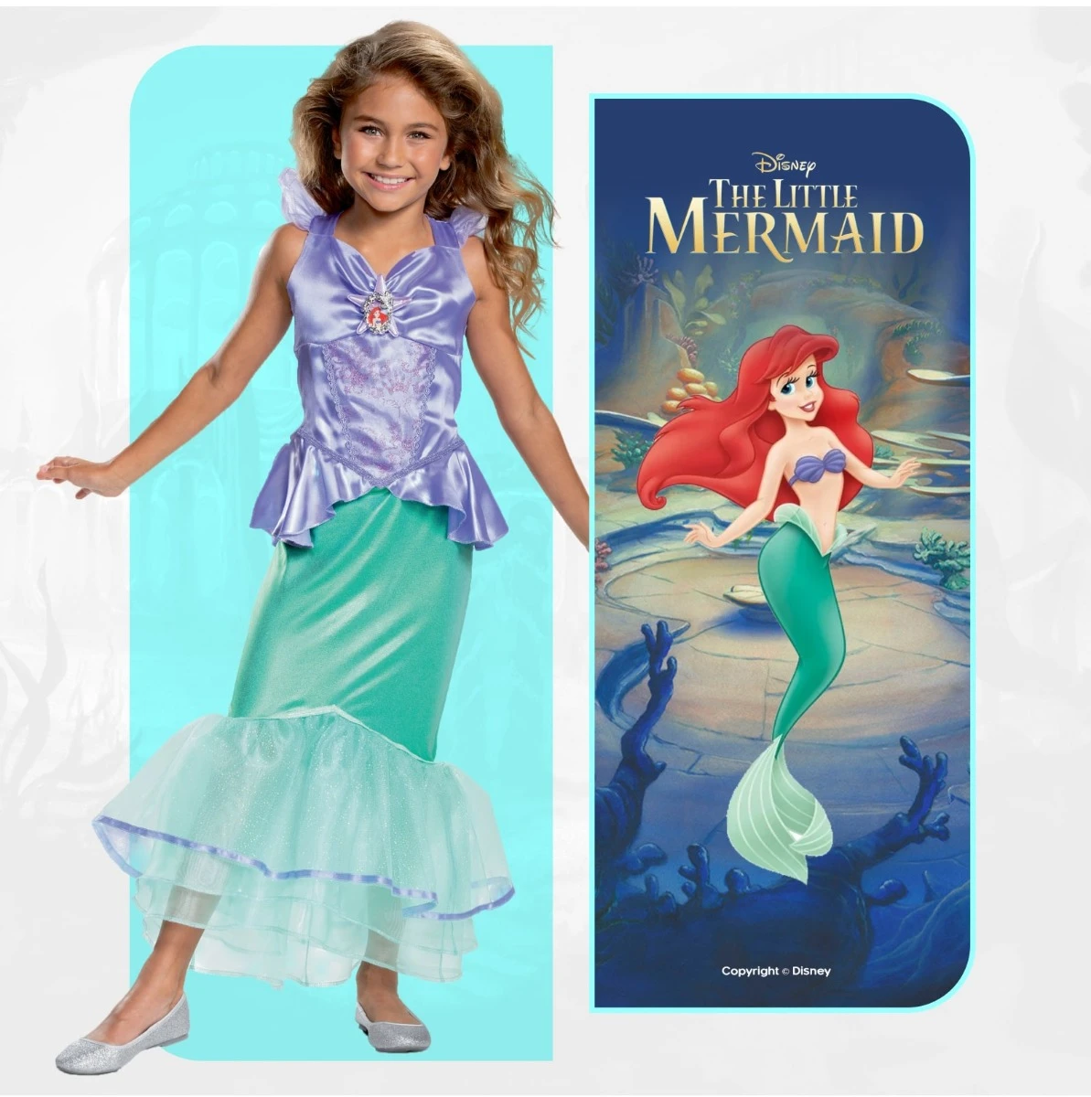 Costume Ariel Deluxe Bambina 6 Costume Ariel Deluxe Bambina - immagine 4