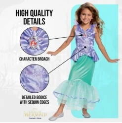 Costume Ariel Deluxe Bambina 10 Costume Ariel Deluxe Bambina -Vendite Morphsuits disk140709 03 min