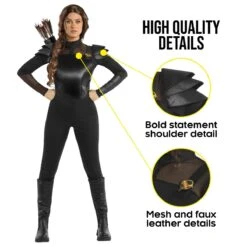 Costume Da Cacciatrice Distopica Per Donna -Vendite Morphsuits dystopian teen hunger costume games women 10