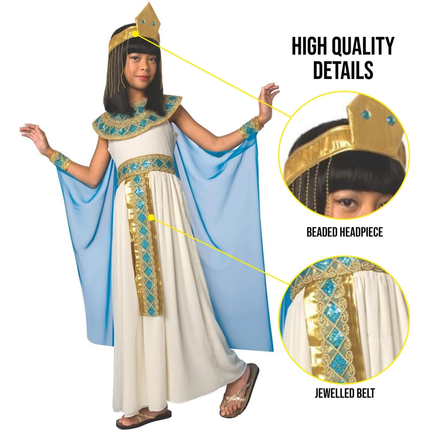 Costume Cleopatra Bambina 5 Costume Cleopatra Bambina - immagine 3