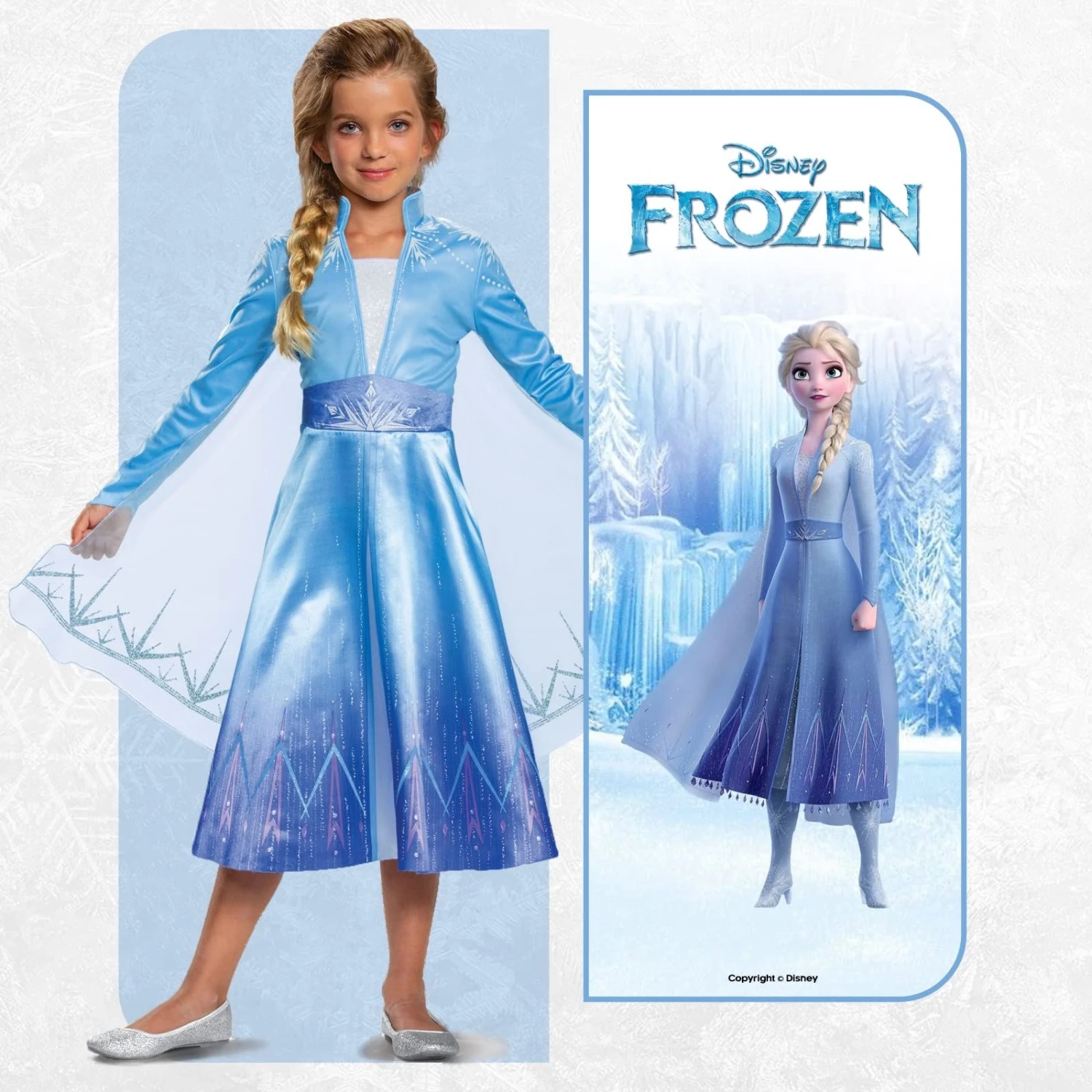 Disney Frozen 2 Elsa Costume Da Viaggio Deluxe Per Bambini 5 Disney Frozen 2 Elsa Costume Da Viaggio Deluxe Per Bambini - immagine 3