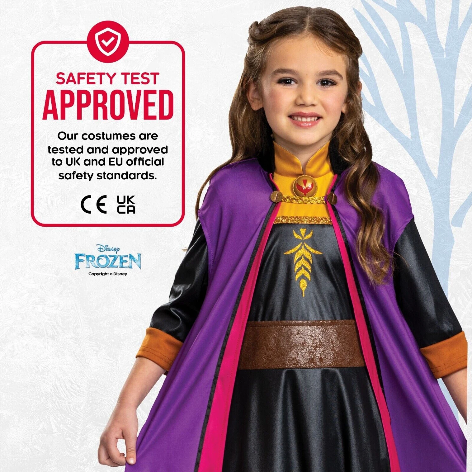 Kids Anna Disney Frozen Classic Costume Purple 7 Kids Anna Disney Frozen Classic Costume Purple - immagine 5