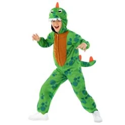 Costume Dinosauro Verde Bimbo