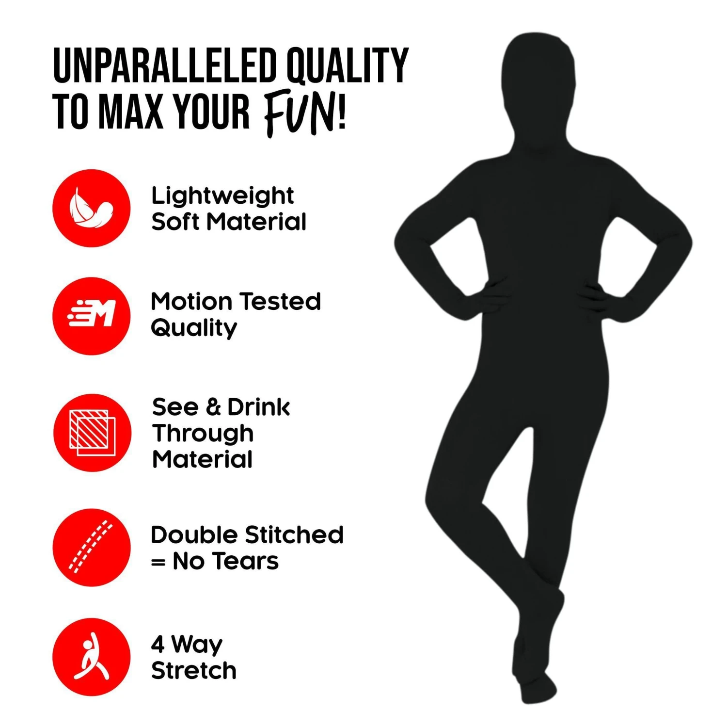 Morphsuit Nera Bambini 4 Morphsuit Nera Bambini - immagine 2