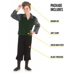 Costume Scolaretto Vittoriano -Vendite Morphsuits fnk3458 victorian school kid costume feature