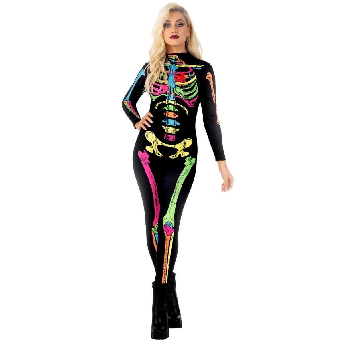 Tutina Scheletro Colorata Donna 6 Tutina Scheletro Colorata Donna - immagine 4