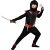Costume Da Ninja Mortale Nero E Rosso Per Bambini -Vendite Morphsuits kids black and red ninja costume 1 1