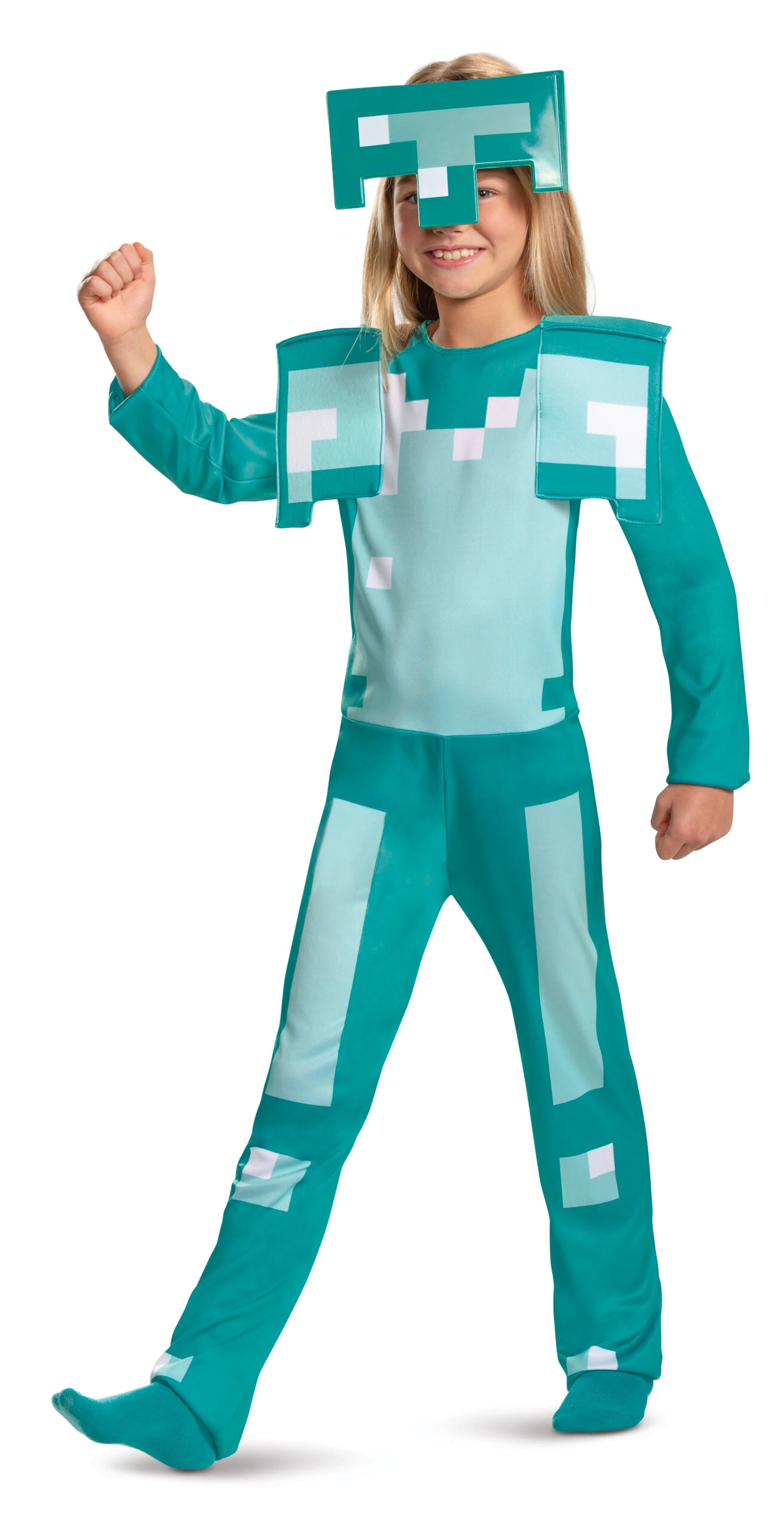 Costume Minecraft Armatura Diamanti Bambino 8 Costume Minecraft Armatura Diamanti Bambino - immagine 6