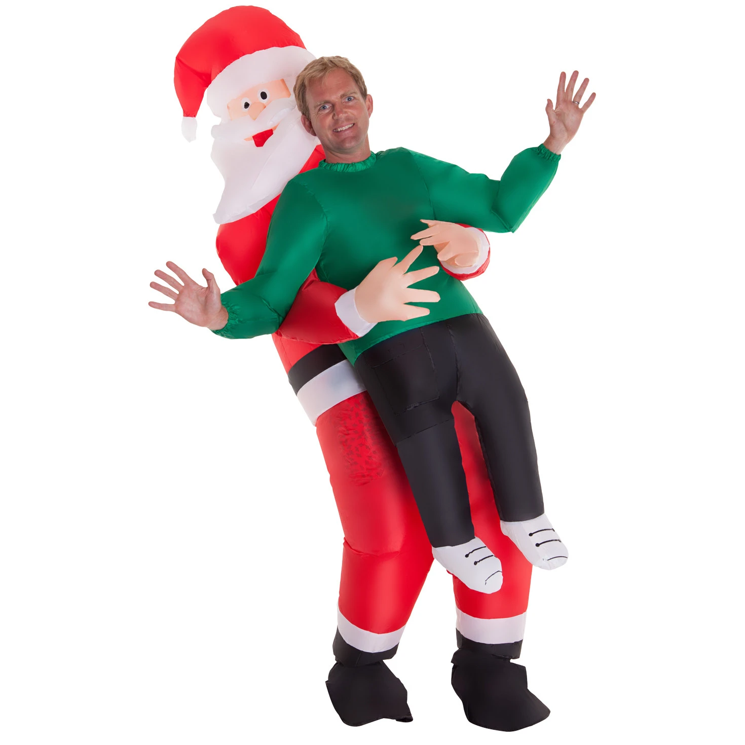 Costume Gonfiabile Babbo Natale Che Rapisce Adulto 3 Costume Gonfiabile Babbo Natale Che Rapisce Adulto