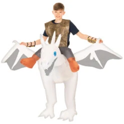Costume Gonfiabile Drago Bianco Cavalcabile Bambino 12 Costume Gonfiabile Drago Bianco Cavalcabile Bambino -Vendite Morphsuits m1 m c mckroiwd front 3 1