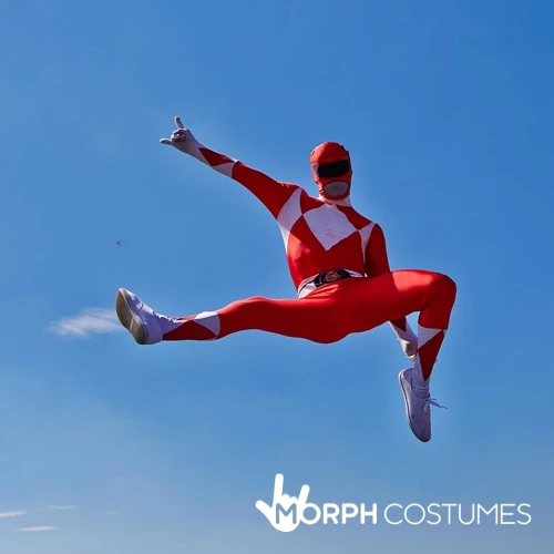 Costume Power Ranger Rosso Adulto 6 Costume Power Ranger Rosso Adulto - immagine 4