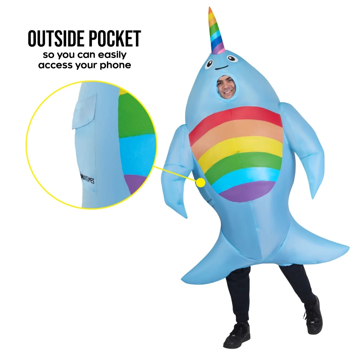 Costume Gonfiabile Da Narvalo Gigante 6 Costume Gonfiabile Da Narvalo Gigante - immagine 4