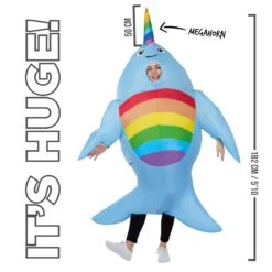 Costume Gonfiabile Da Narvalo Gigante 11 Costume Gonfiabile Da Narvalo Gigante -Vendite Morphsuits mcgina narwhaal inflatable adult feature 04