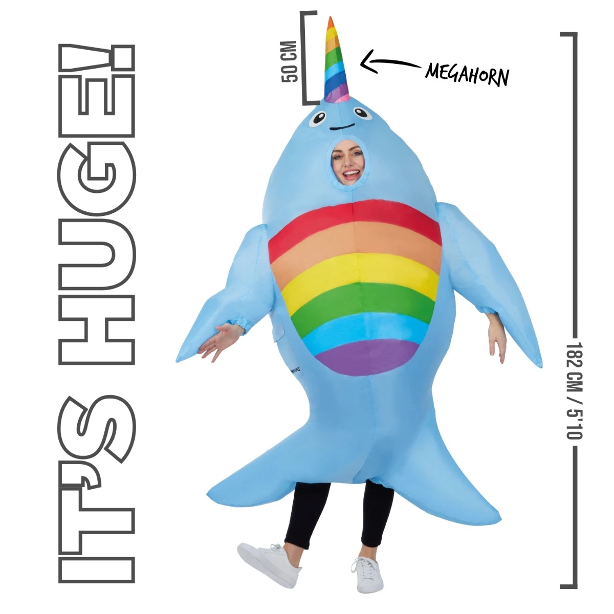 Costume Gonfiabile Da Narvalo Gigante 5 Costume Gonfiabile Da Narvalo Gigante - immagine 3