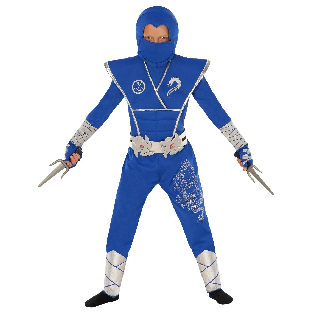 Costume Da Drago Ninja Blu Per Bambini 7 Costume Da Drago Ninja Blu Per Bambini - immagine 5