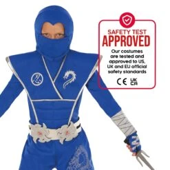 Costume Da Drago Ninja Blu Per Bambini 10 Costume Da Drago Ninja Blu Per Bambini -Vendite Morphsuits mckbsdn blue silver kids ninja feature 3