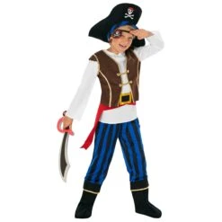 Costume Da Pirata A Strisce Blu Per Bambini 15 Costume Da Pirata A Strisce Blu Per Bambini -Vendite Morphsuits mckbsp pirate blue kids 01