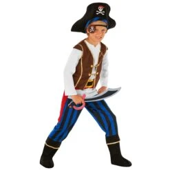 Costume Da Pirata A Strisce Blu Per Bambini 14 Costume Da Pirata A Strisce Blu Per Bambini -Vendite Morphsuits mckbsp pirate blue kids 02