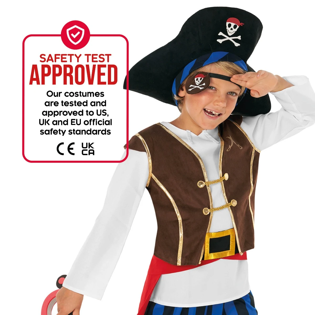 Costume Da Pirata A Strisce Blu Per Bambini 7 Costume Da Pirata A Strisce Blu Per Bambini - immagine 5