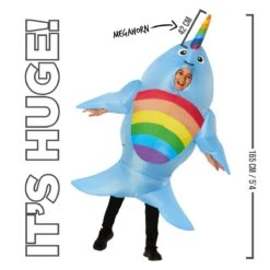Kids Giant Narwhal Inflatable Costume -Vendite Morphsuits mckgina narhwaal inflatable kids 05