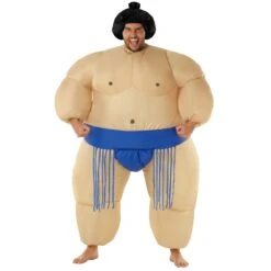 Costume Gonfiabile Da Lottatore Di Sumo Gigante Per Uomo 10 Costume Gonfiabile Da Lottatore Di Sumo Gigante Per Uomo -Vendite Morphsuits mckgisbl sumo inflatable megamorph blue adult 2