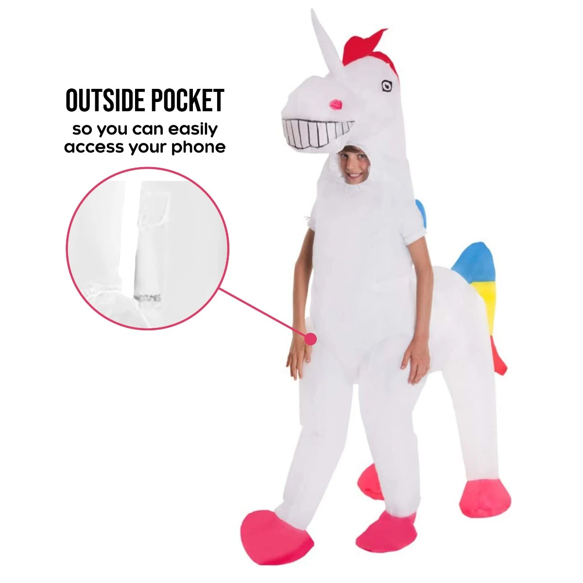 Costume Gonfiabile Unicorno Bambino 5 Costume Gonfiabile Unicorno Bambino - immagine 3