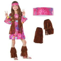 Costume Da Ragazza Hippie Rosa Per Bambini -Vendite Morphsuits mckhp hippie girl pink 05
