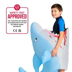 Kids Lil' Man Eating Shark Inflatable Costume -Vendite Morphsuits mckimes man eating shark kids feature 3 1