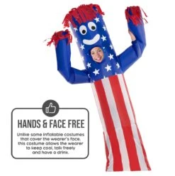 Kids Inflatable Wavy Arm Guy USA Costume -Vendite Morphsuits mckiuswm usa wavy arm guy kids feature 02