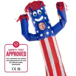 Kids Inflatable Wavy Arm Guy USA Costume -Vendite Morphsuits mckiuswm usa wavy arm guy kids feature safety